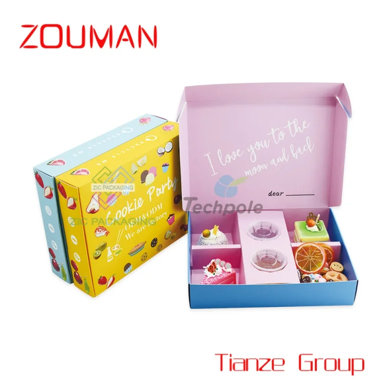Картонная коробка для печенья складная картонная из крафт-бумаги безопасная