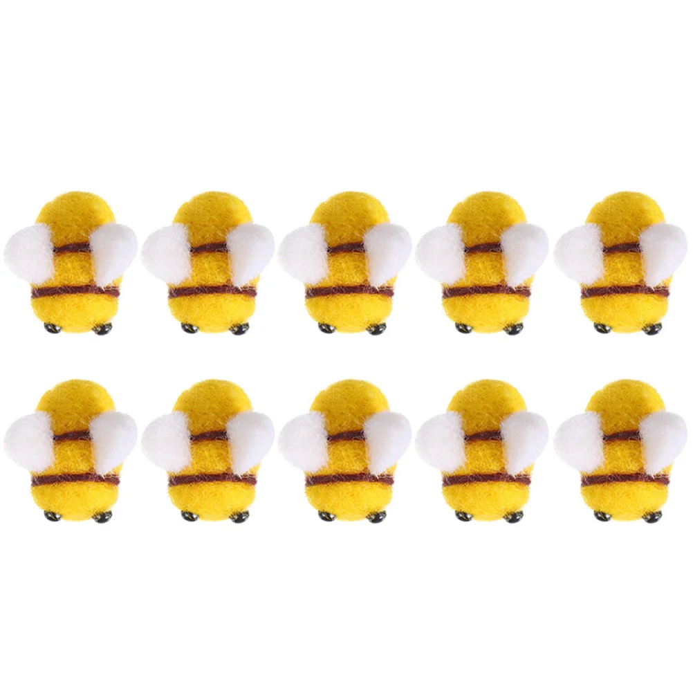 

30 Pcs Hat Brush Felt Bee Spacer Beads Ornament Crafts Wool Bees Crafts Scrapbook Embellishments Bee Plushie Mini Wool Felt Bee