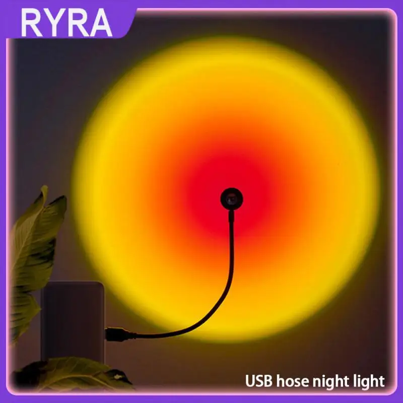 

LED Projector Lamp Rainbow Atmosphere Led Night Light for Home Bedroom Coffe Shop Background Lightings Home Decoration