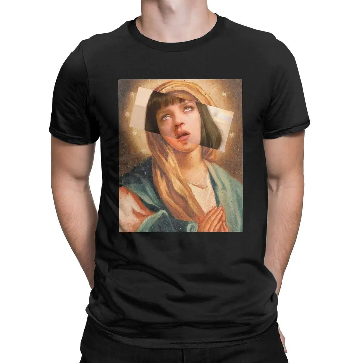 

Men's Saint Jules Pulp Fiction Mia Wallace T Shirt Pure Cotton Clothing Casual Short Sleeve Tee Shirt Original T-Shirts