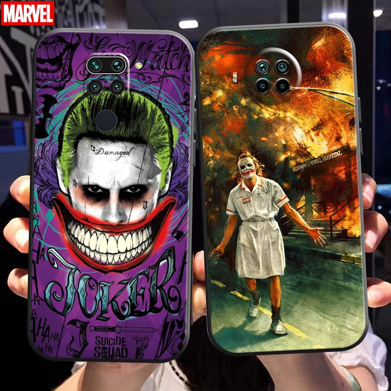 

Marvel Bat-Man Joker Clown Phone Case For Xiaomi Redmi Note 9 9T 9 Pro Max 5G Back Liquid Silicon Soft Coque Funda