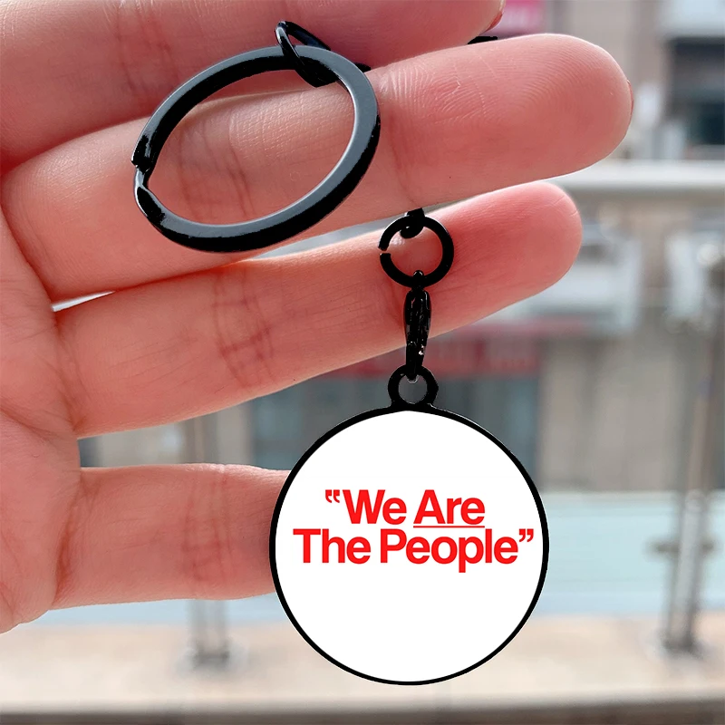 

Fashion We Are the People Cool Key Tag Motorcycles Cars Backpack Chaveiro Keychain For Friends Key Ring Gifts Accessories