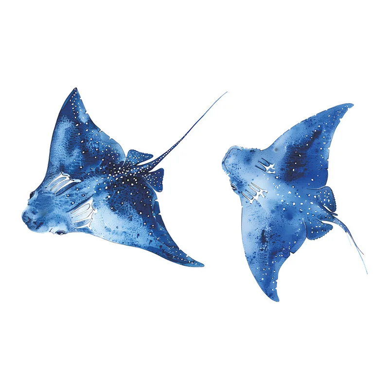 Свирепые дьявольские лучи наклейки на стену с рыбой Манта украшение для гостиной