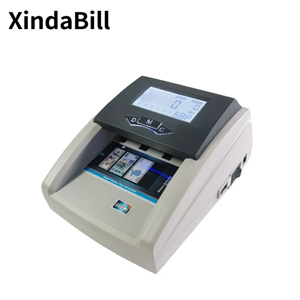 

HL-306 Money Detecting 6-8 Kinds Fake Bill Detector Automatic Check EUR USD GBP CHF RUB RMB TRY Multi Currencies Machine