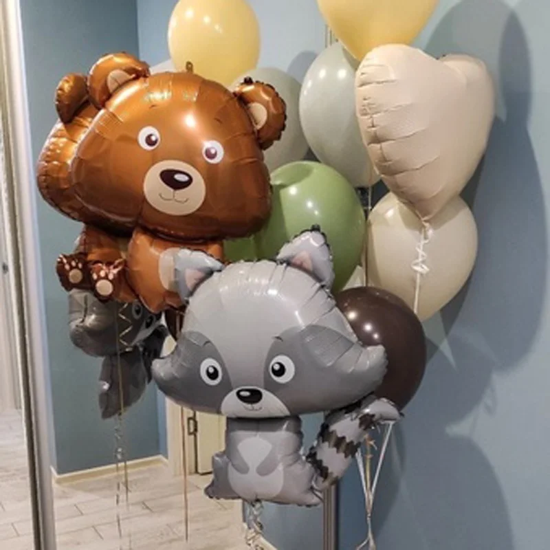 

Большой коричневый медведь Зебра леопардовый воздушные шарики в виде животных детский душ для вечеринки надувные шары джунгли сафари дикие Декорации для дня рождения