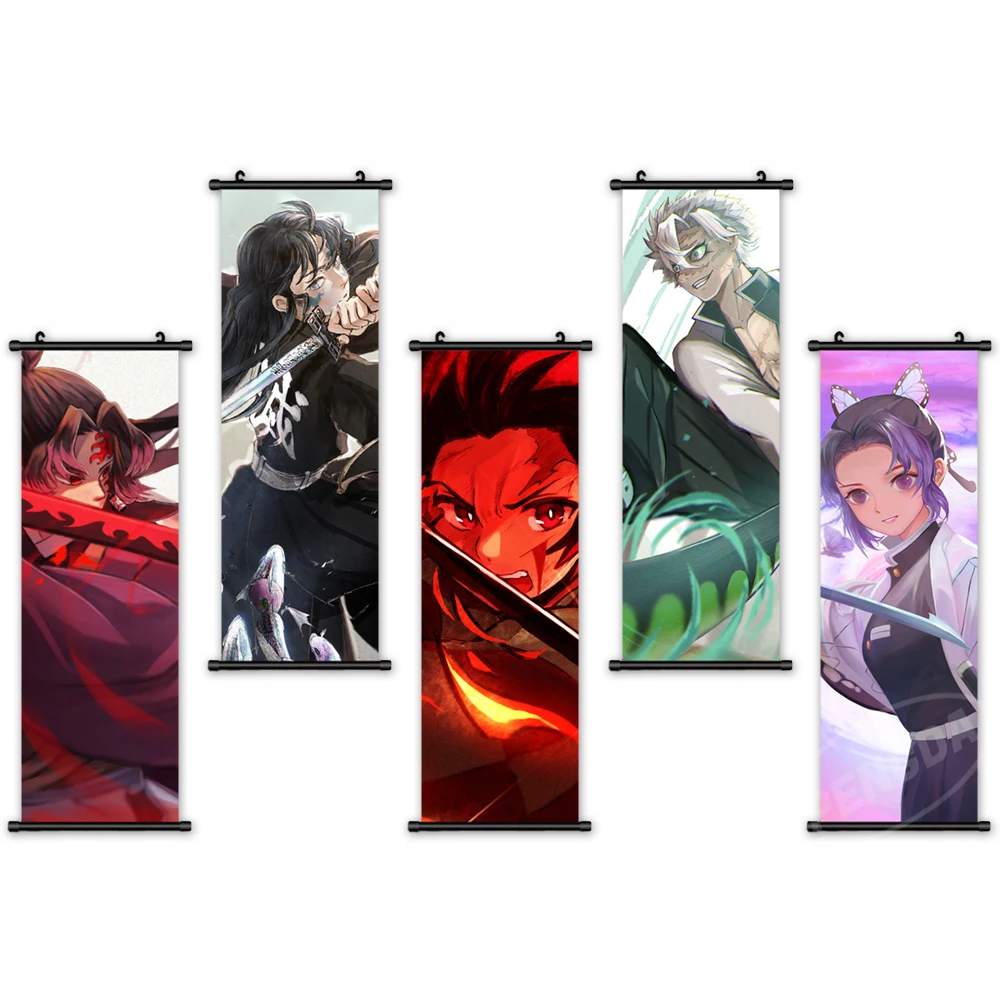 

Painting Demon Slayer Canvas Home Decor Poster Kimetsu No Yaiba Modern Animation Prints Wall Art Pictures No Frame Living Room