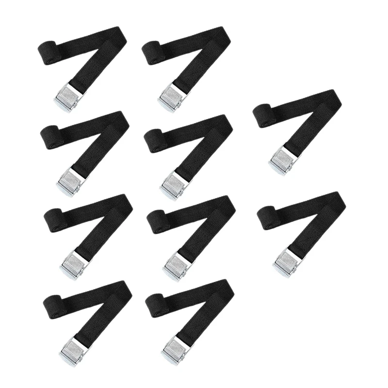 

10 Pcs Ratchet Straps With Quick Release Cam Bukle Heavy Duty Tie Down Straps Tensioning Belts Fastening Lashing Straps