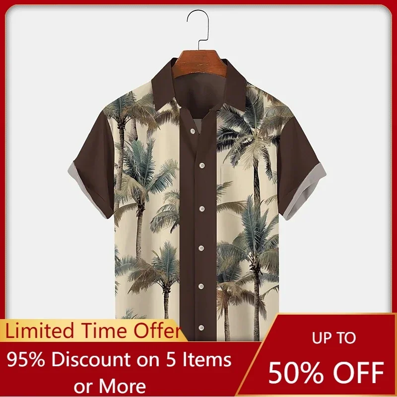 

Men's Shirt Summer Hawaiian Shirt Dog Graphic Prints Turndown Green Street Casual Short Sleeves Button-Down Print Clothing