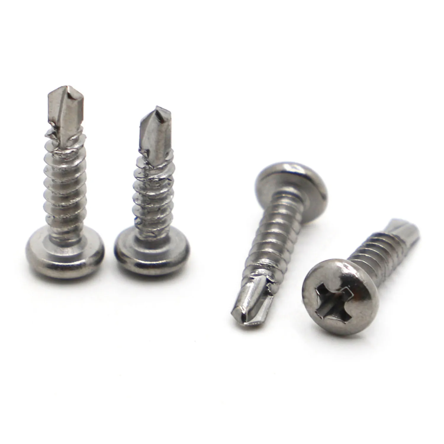 

20шт 410 Нержавеющая сталь Phillips с круглой головкой Сверлильные винты Саморезы M4.2 M4.8