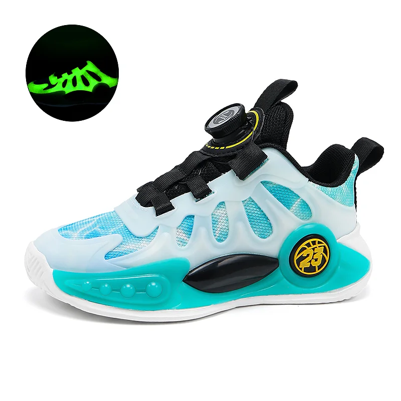 

2023 New Children Sneakers Boys Basketball Shoes Fashion Lighted Children Running Sports Shoes for Boy Girls Tennis Sneakers