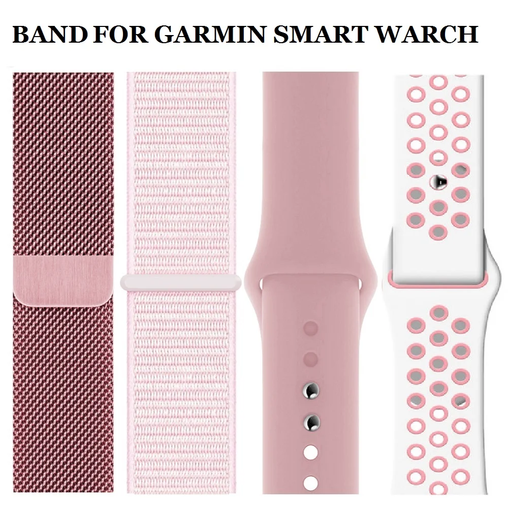 

20mm Watchband Strap For Garmin Venu 2 Plus 2Plus Sq Smartwatch Silicone Bracelet For Vivoactive 3 3t Forerunner 245M 645 Bands