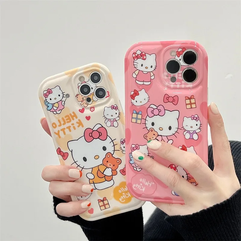 

Hello Kitty suitable for iPhone12 cute 11ProMax phone case XR Apple 13 cartoon silicone new anime peripheral protective cover