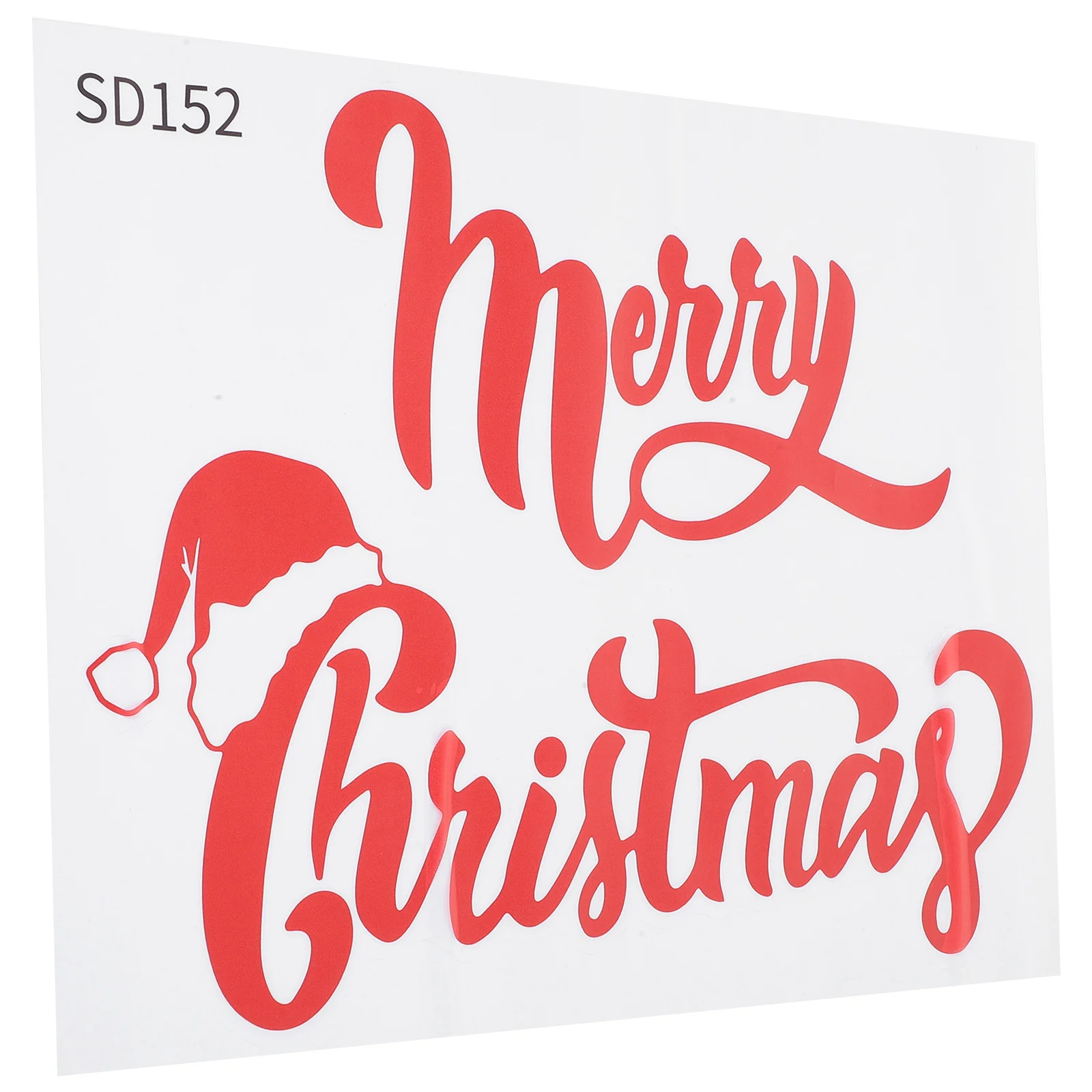 Merry Christmas Wall Decals Santa Hat Stickers PVC Romovable Home Decoration 20x27cm christmas wall sticker