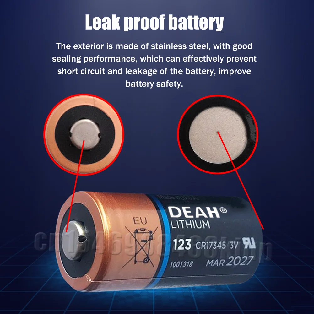 Литий-ионный аккумулятор CR123A CR123 CR17345 123 3 В 1 шт. |