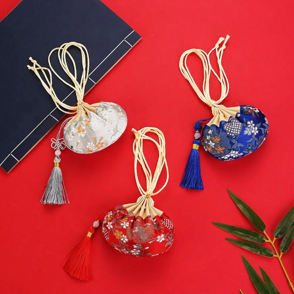 

Flower Pattern Multi Color Necklaces Case Women Jewelry Bag Chinese Style Storage Bag Purse Pouch Empty Sachet