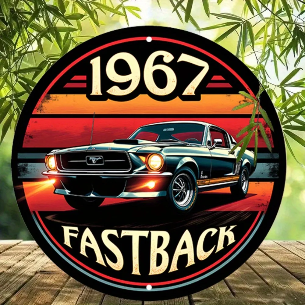 

Винтажная металлическая табличка HELLOYOUNG «Фастбэк 1967»
