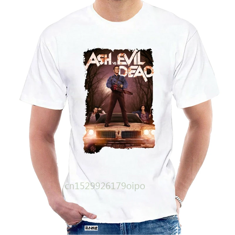 Низкая цена мужские футболки с круглым вырезом Ash Vs. Evil Dead Men постер коротким