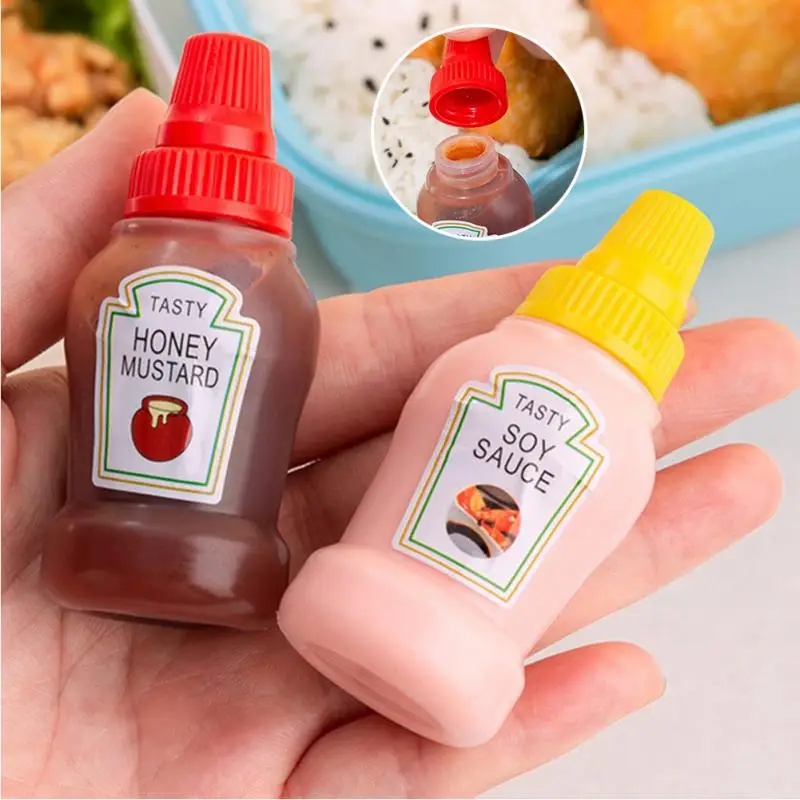 

Mini Tomato Ketchup Bottle Portable Sauce Salad Squeeze Bottle Small Bento Honey Bottle Storage In Lunch Box Kitchen Easy To Cle