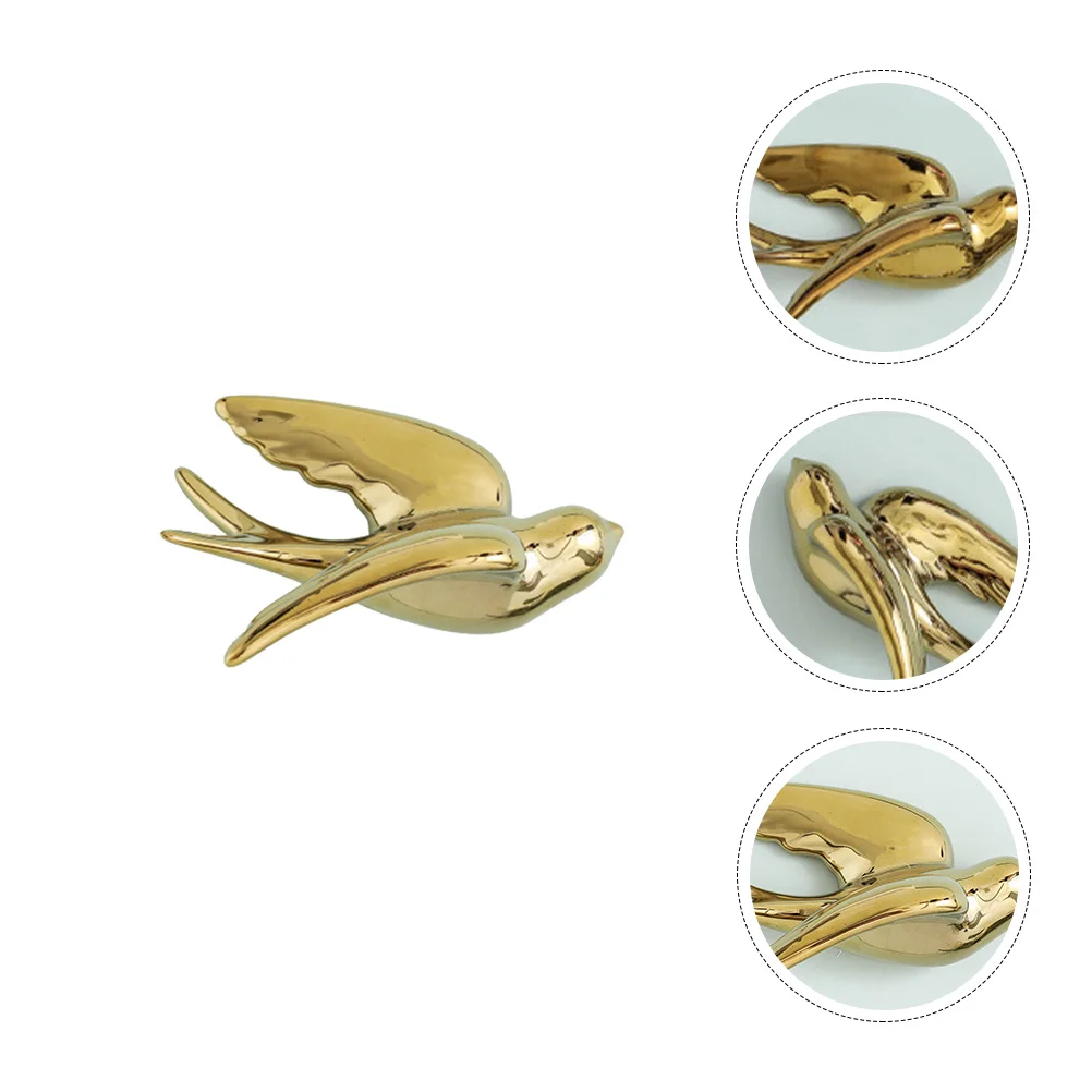 

Decoration Home Wall Sculpture Nordic Gifts 3D Frame Swallow Ceramic Bird