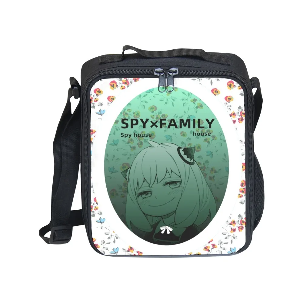 Harajuku Novelty Trendy Spy X Family Anya Forger 3D Printed Crossbody Picnic Bag Lunch Box School Food Lunch Tote Bag Ice Bags