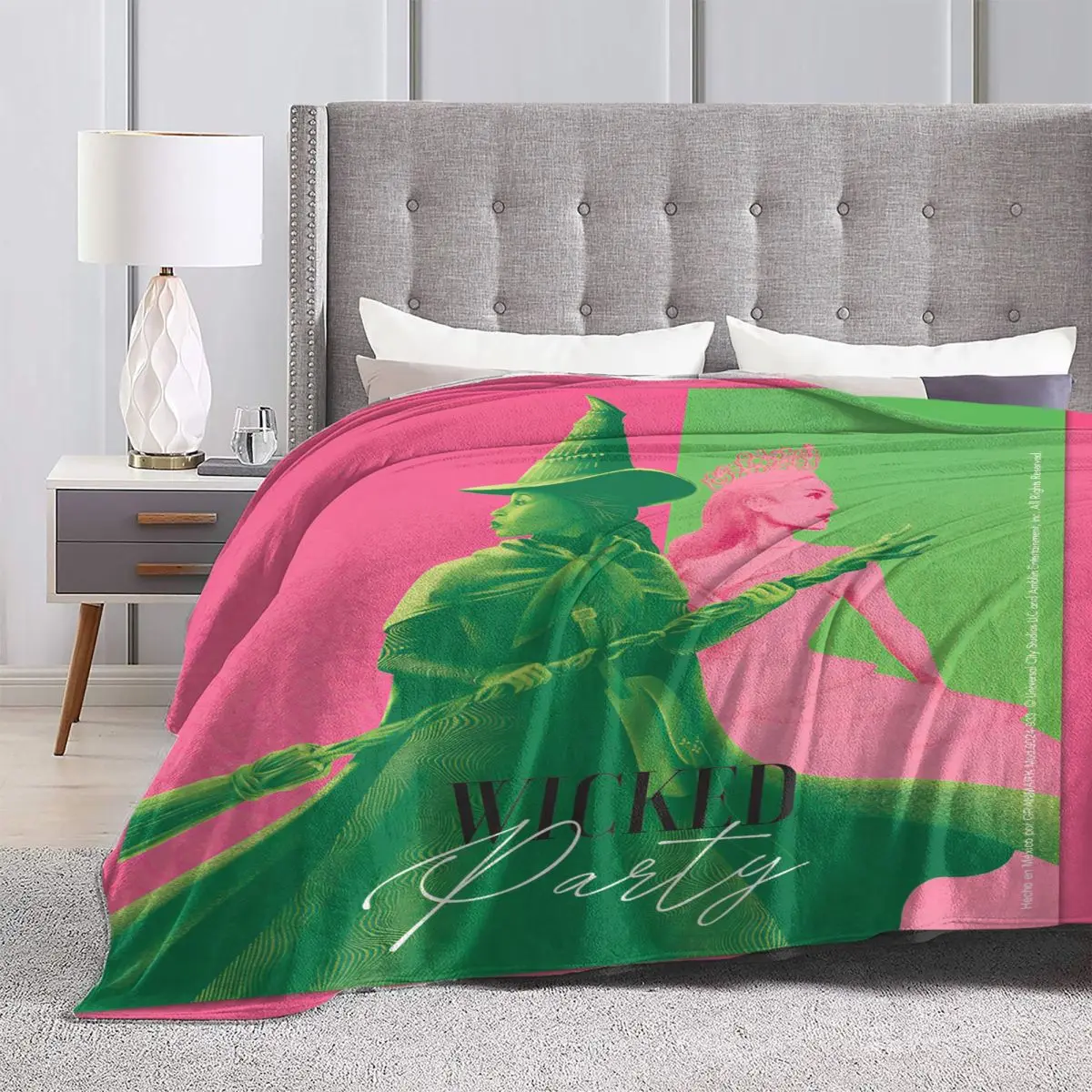 Теплое мягкое одеяло для путешествий в самолете Wicked Elphaba &amp Glinda тональное