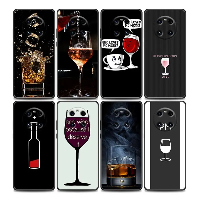 Phone Case for Huawei Y6 Y7 Y9 2019 Y6p Y8s Y9a Y7a Mate 10 20 40 Pro Lite RS Soft Silicone Case Cover Coffee Wine Cup Life