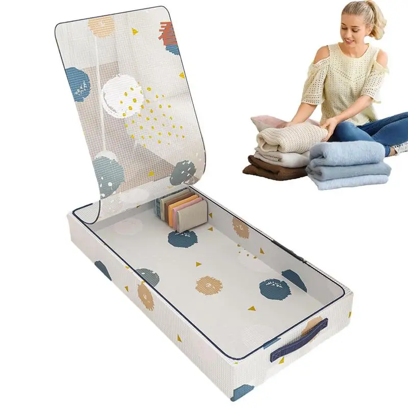 

Large Capacity Foldable Clothes Duvet Pillow Clothes Quilt Storage Organizer Sundries Storage Bag Non-Woven Storage Underbed Bag