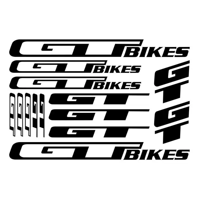 

car sticker KK Vinyl for GT Bikes Bicycle accessories Decal Stickers Sheet Frame Cycle Cycling Bicycle MTB Road 32cm*21cm