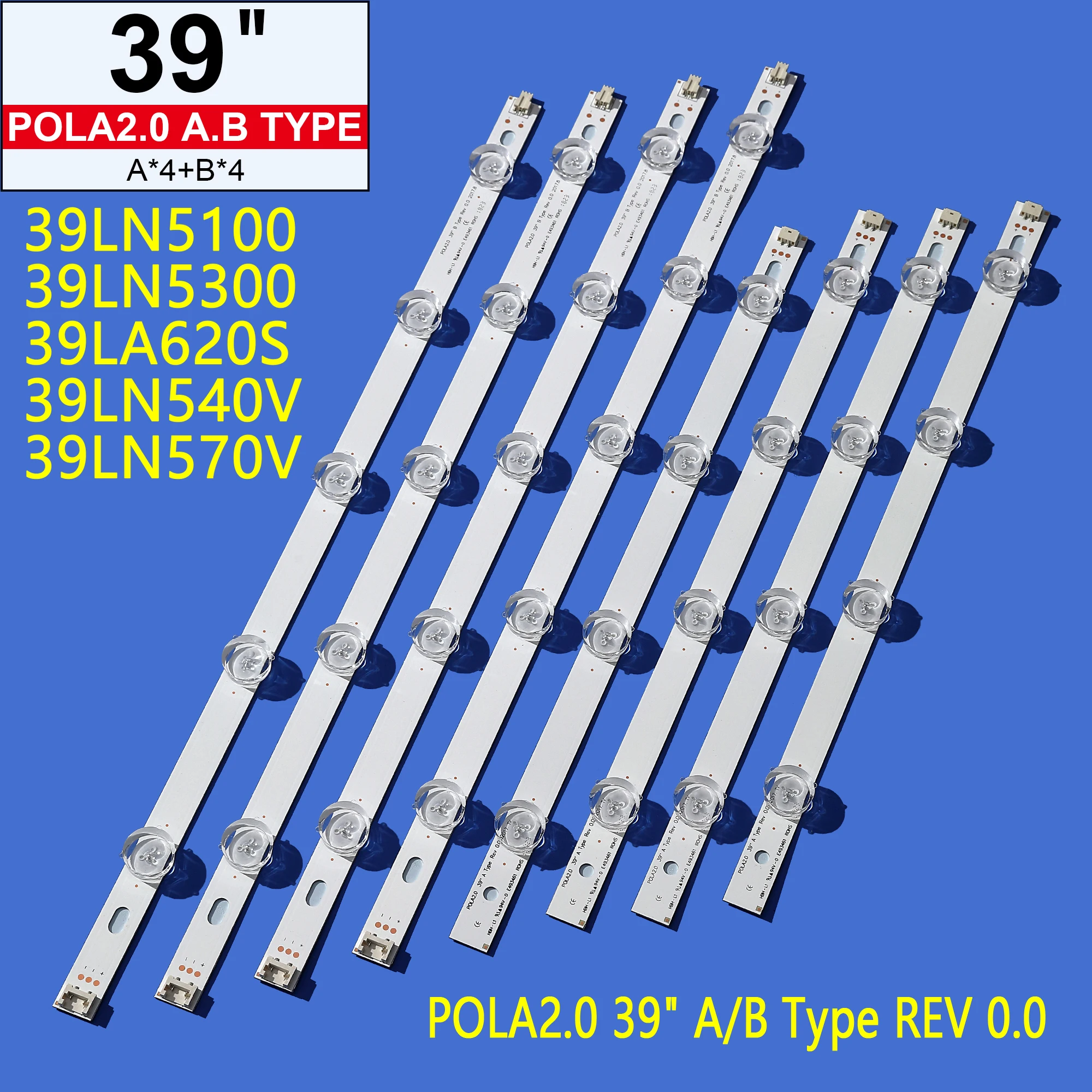 

LED strip for LG lnnotek POLA 2.0 39" A/B Type Rev 0.0 39LN5100 39LN5400 39LA6200 39LN5300 39LN540V 39LA620S HC390DUN-VCFP1