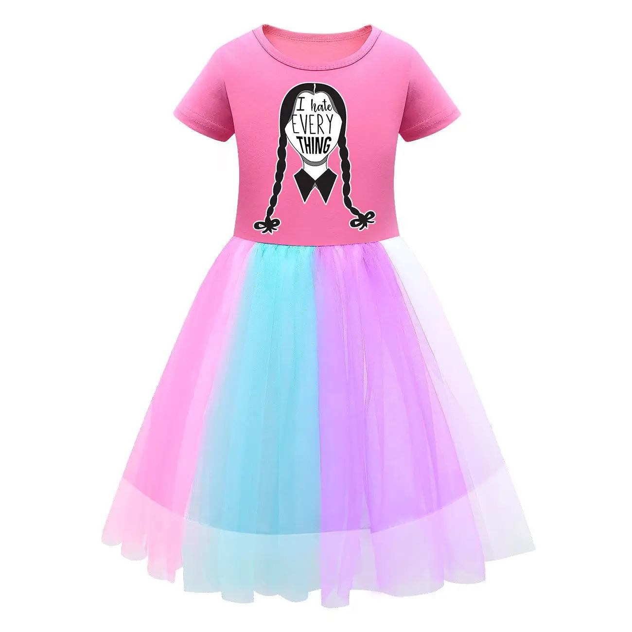 Детские платья для девочек средней длины принцессы летняя одежда детский