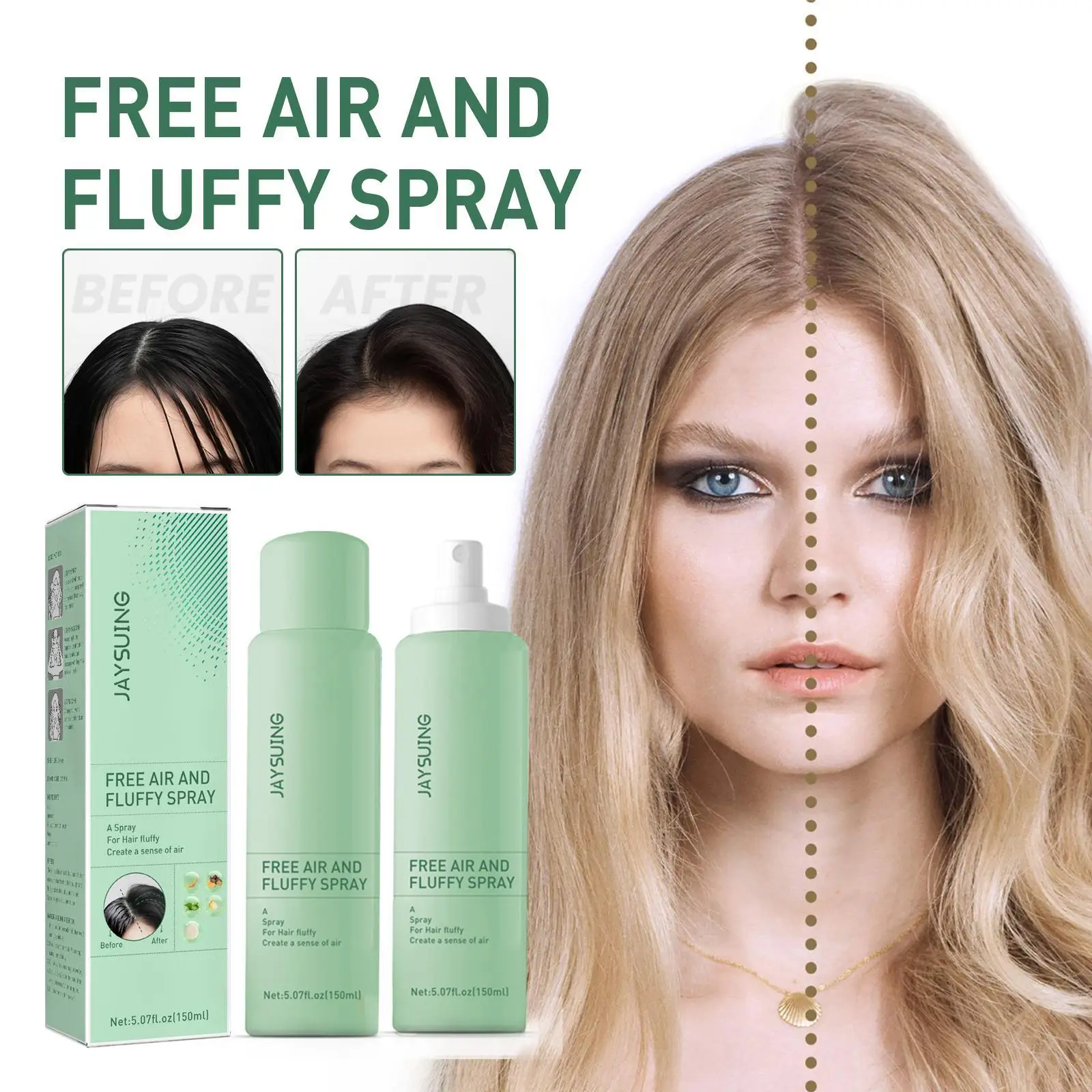 

150ml Oil Control No-wash Hair Fluffy Spray Leave-in Dry Shampoo Degreasing Spray Hair Smoothing Spray Dropshipping