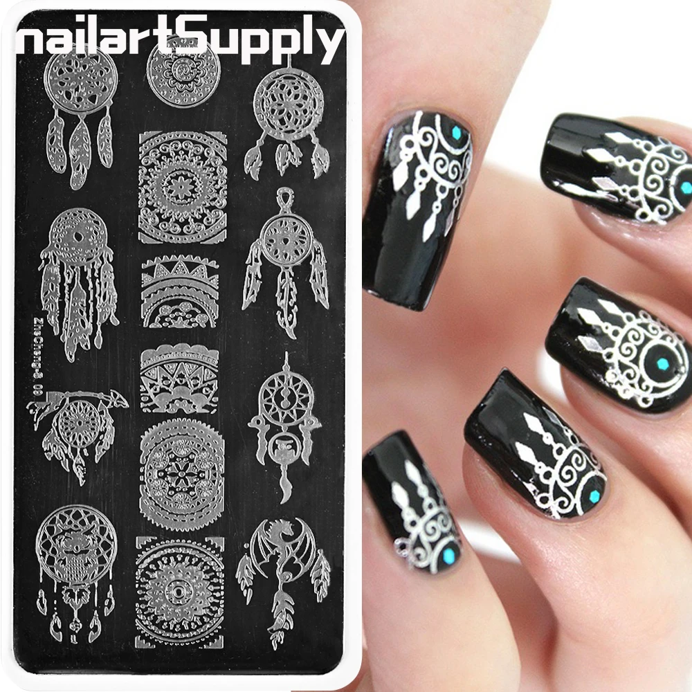 

12*6 Dreamcatcher Nail Stamping Plates Template Multi-Styles Nail Stamping Plates Nail Art Stamps,DIY Manicure Template Stencils