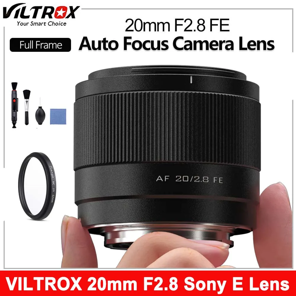 VILTROX 20 мм F2.8 объектив камеры полнокадровый сверхширокоугольный с автофокусом VLOG