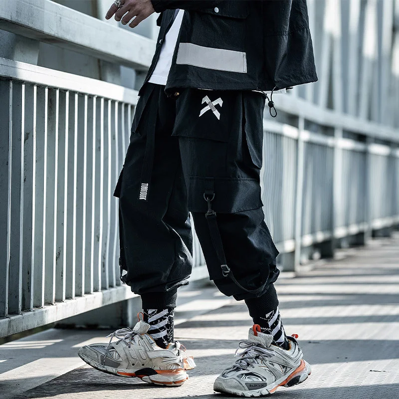 

Fashion Men Jogger Pant Hip Hop Streetwear Sweatpants Trousers Tactical High Quality Mens Pants Techwear Cargo Pants Men Clothes