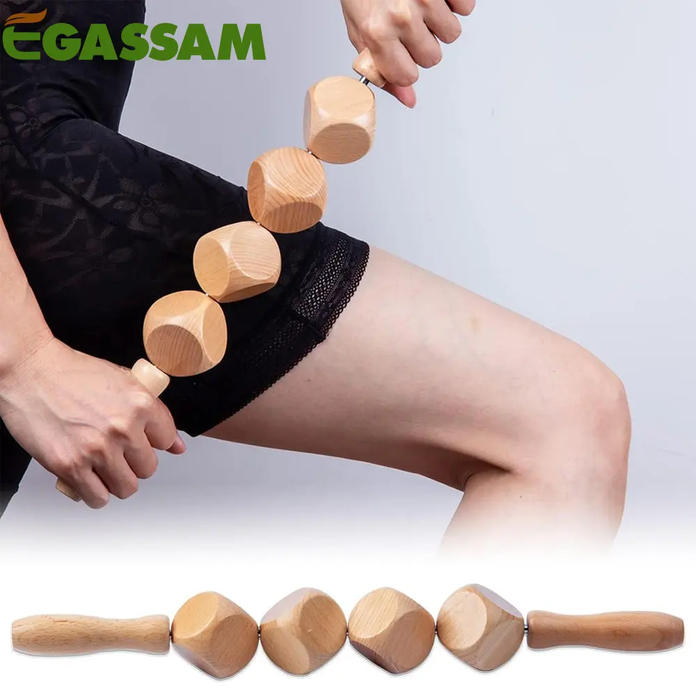 Деревянный роликовый массажный инструмент ручной триггерный точечный палочка