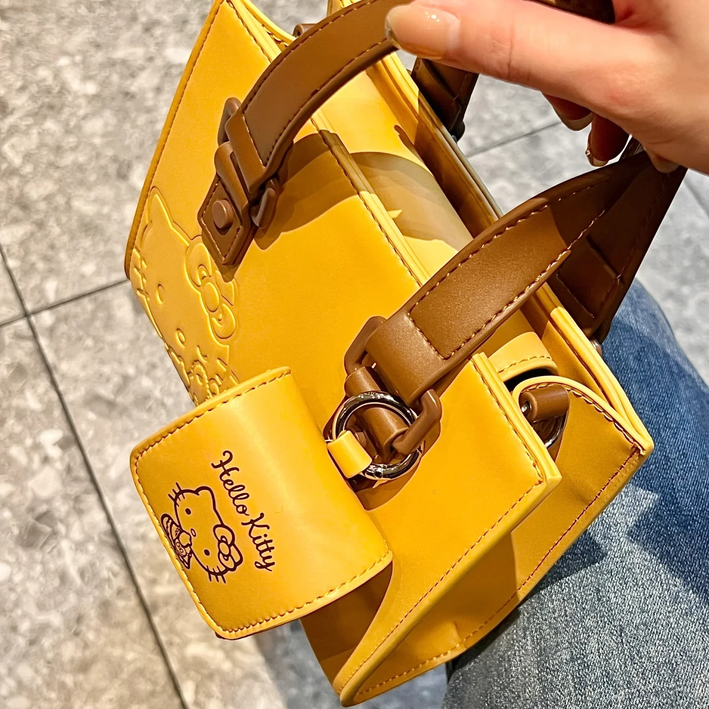 Sanrio Hello Kitty сумка через плечо аниме Kawaii мультфильм искусственная кожа мини-сумки