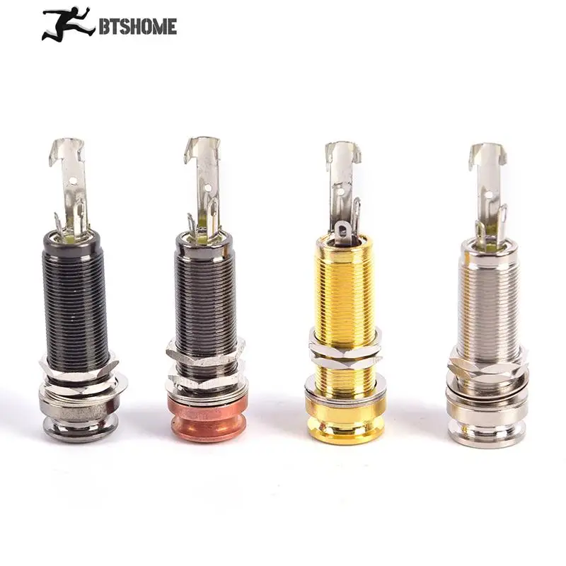 

1 шт латунная электрическая гитара бас вход/выход моно с длинным резьбовым разъемом