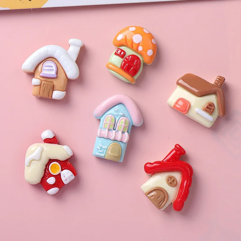 

Статуэтки грибных домов из смолы