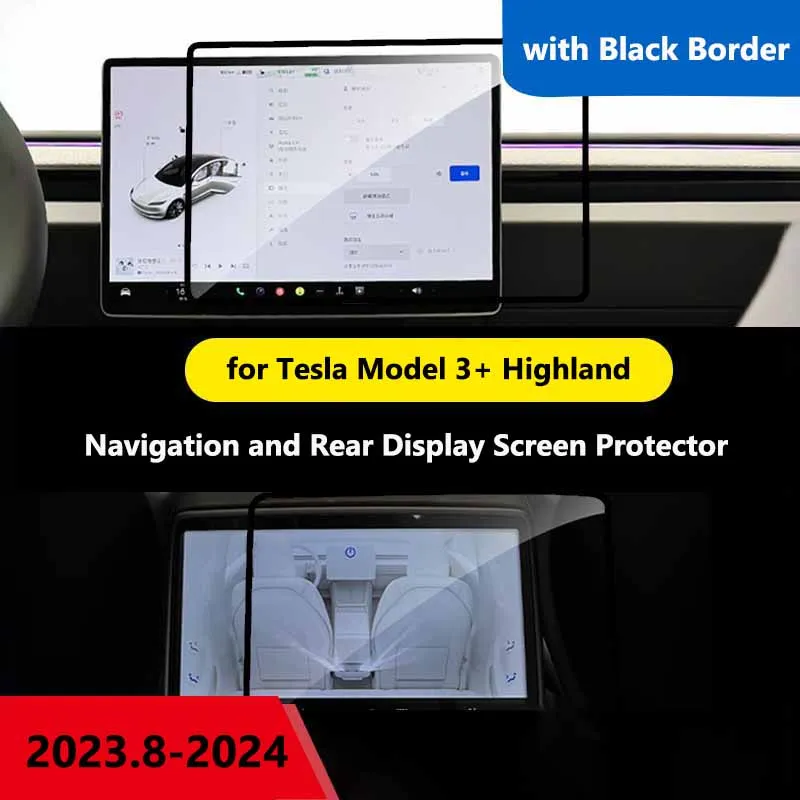 Защитная Пленка Из Закаленного Стекла Tesla Model 3 2024 Highland Hd Для Навигации И Заднего