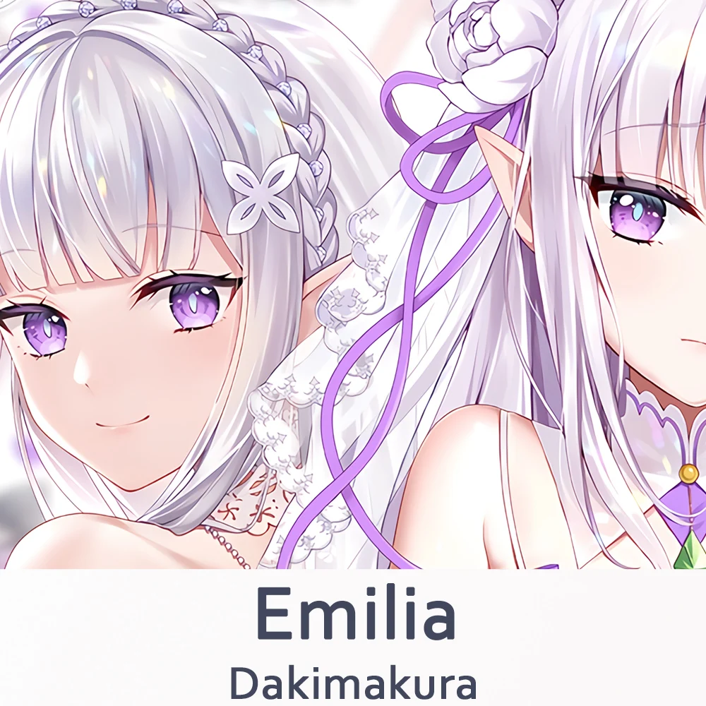 

Подушка для обнимания с надписью «Re:Zero Emilia Dakimakura»