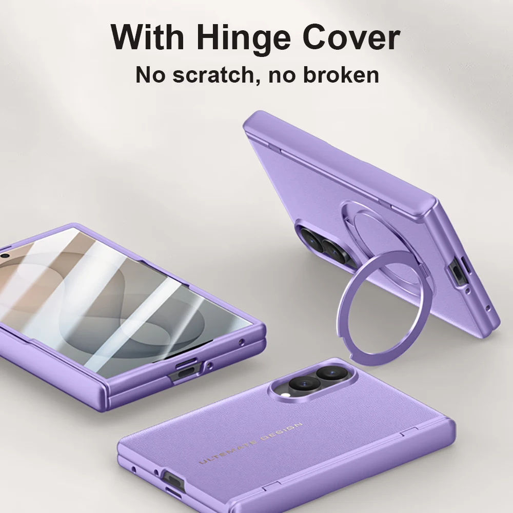 Фото Суперпрочный защитный чехол Original GKK для Samsung Galaxy Z Fold8 Fold 8 Wide Version с невидимой подставкой-кольцом №3