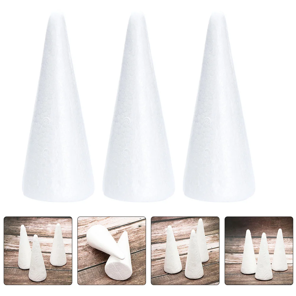 

Cone Cones Diystyrofoamcrafts Christmas Craft Treewhite Toys Shapetothings Children Shapes Ornament Kids Polystyrene Party