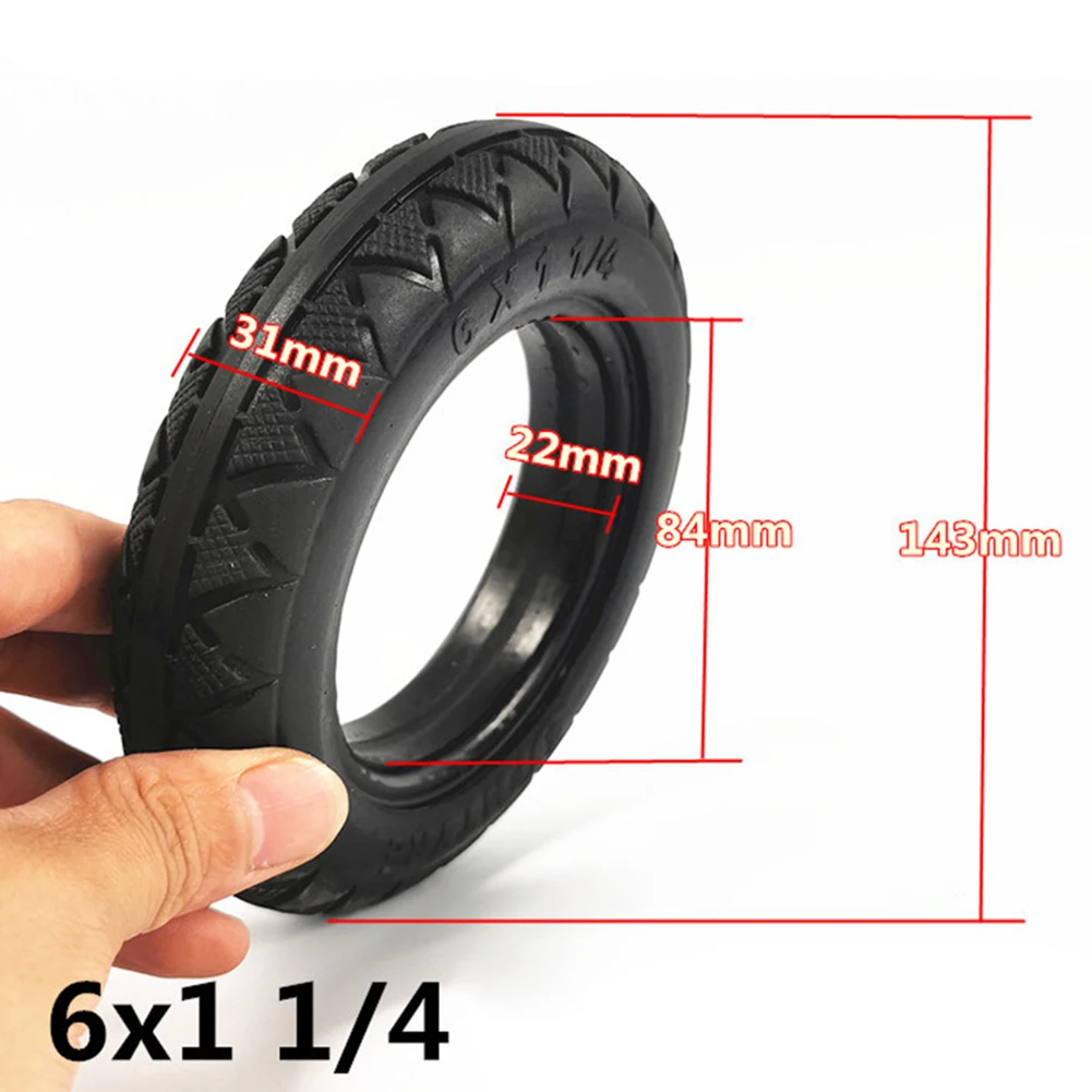 

6 Inch 6X1 1/4 Solid Tire Replacement Electric Scooter Tires For Folding Bicycle Mini Electric Car Rubber Tyre E-Scooter Parts