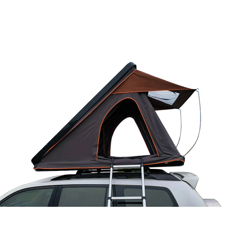 

New Aluminium Alloy Triangle Camping Suv Car Rooftop Tente De Toit Clamshell Roof Top Tent 4 Person Hard Shell