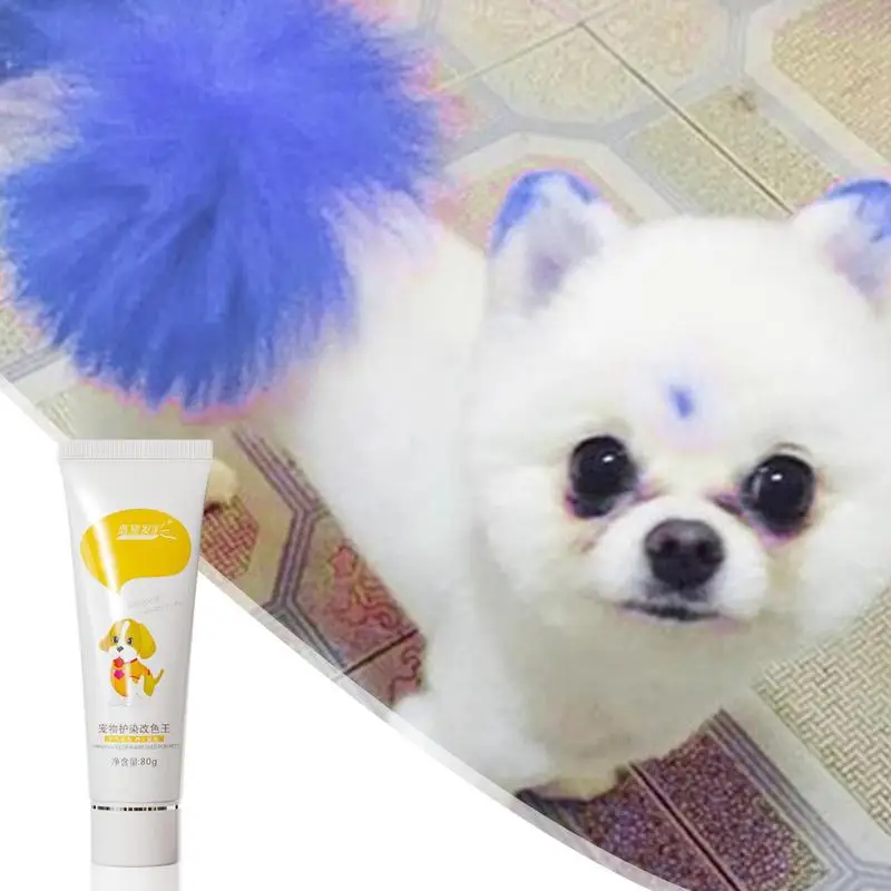 

80g Safe Non-Fading Non-Irritating Pet Dyestuff Dyeing Pigment Agent Hair Coloring Safe Dog Accessories For All Pets And Puppie