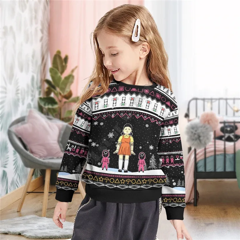 PLstar Cosmos Sukuna Christmas 3d printed Hoodies Pullover Boy For Girl Long Sleeve Shirts Kids Christmas Sweatshirt