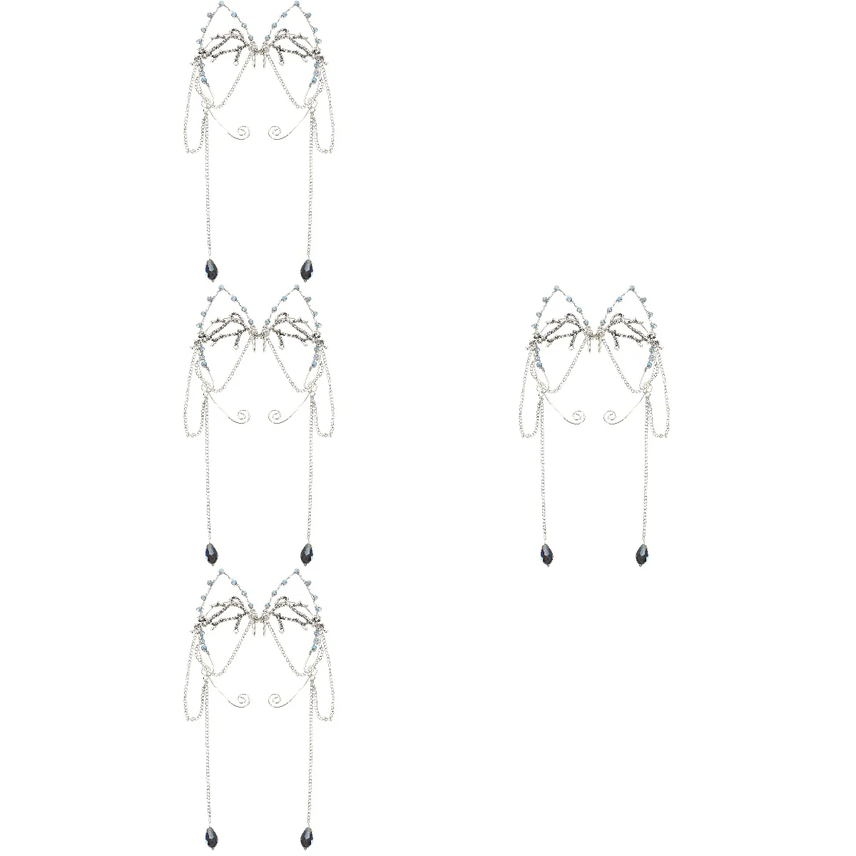 

Женские серьги-Клипсы из сплава, 4 пары