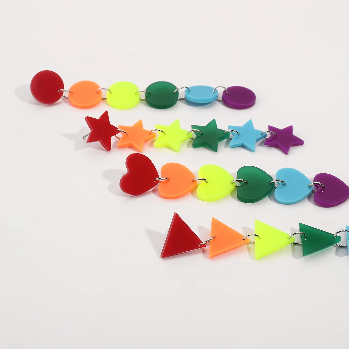 Индивидуальность женское богемное Радужное украшение в виде сердца и звезды