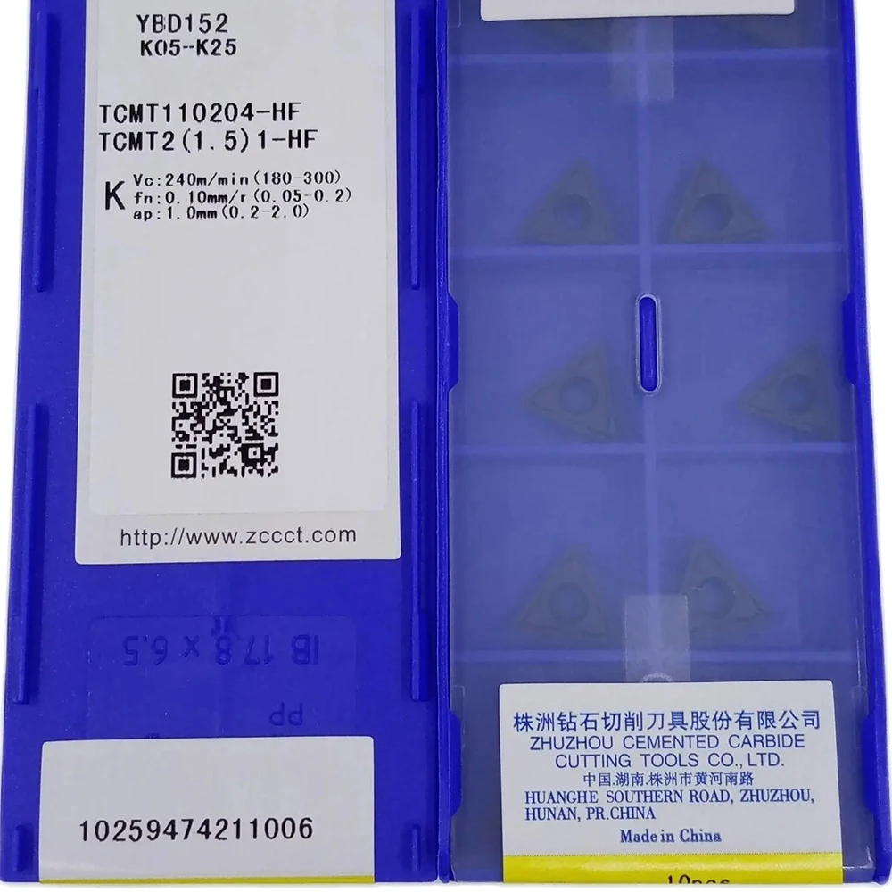 ZCC TCMT110204-HF YBC251 YBD152 YBC151 YBC252 TCMT 2 (1 5) 1-HF токарные инструменты для обработки стали и
