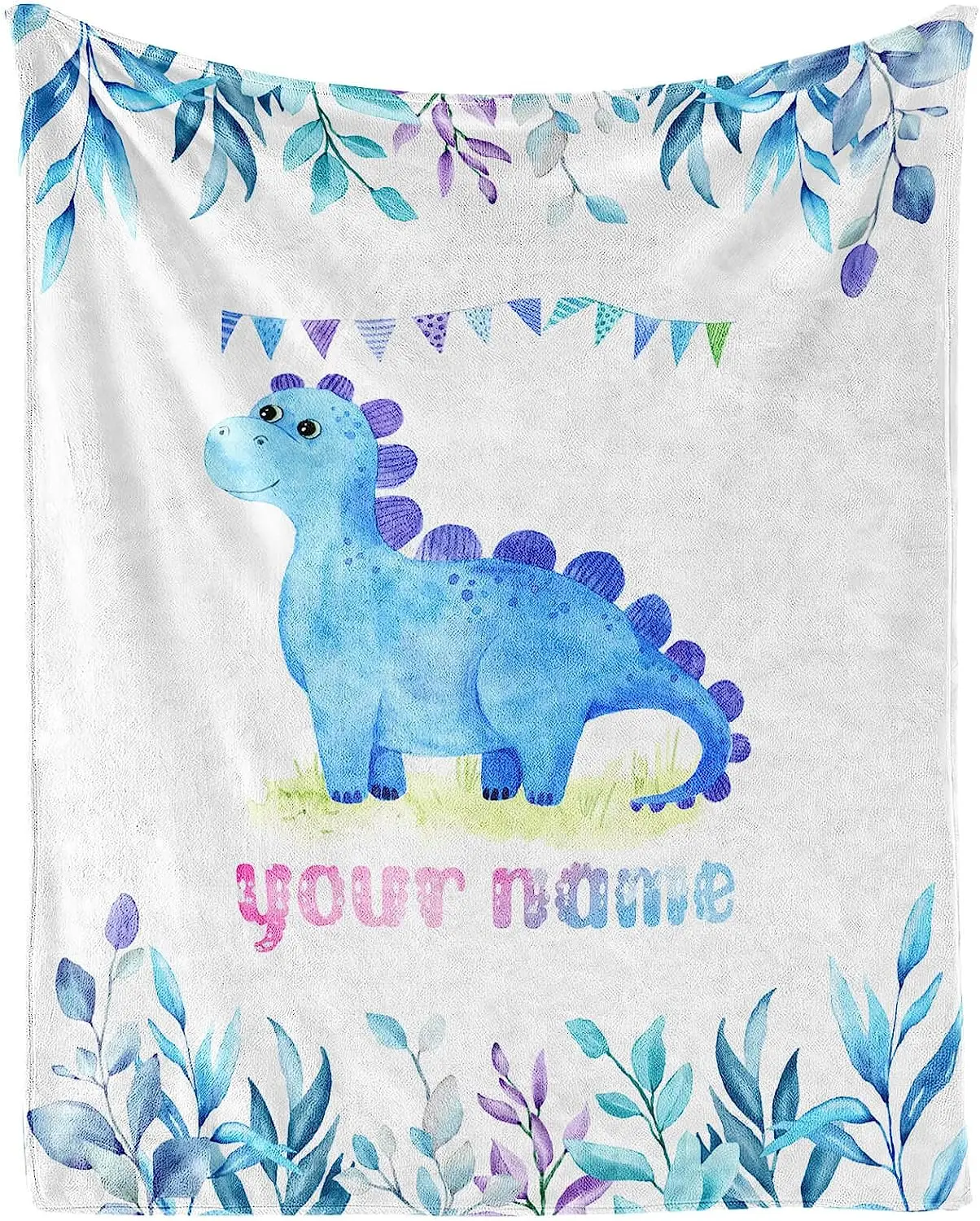 

Custom Dinosaur Blanket Gifts, 80"x60" Cozy Flannel Blankets, Personalized Dinosaurs Throw Blanket for Teen Women Men